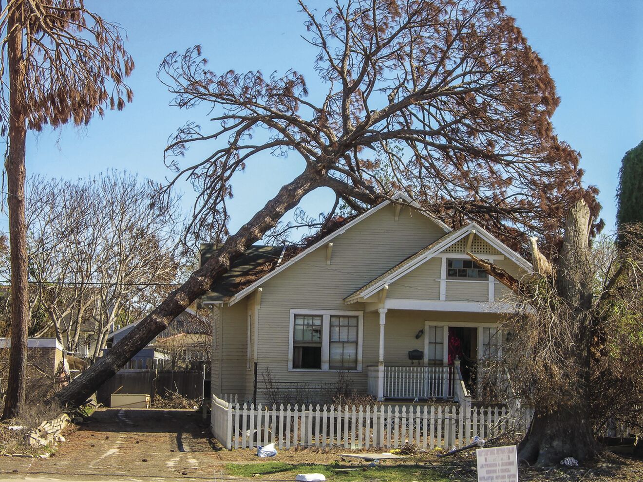 Smashed house
